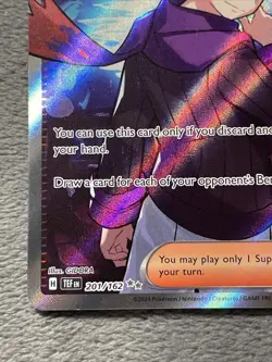 Morty’s Conviction 201/162 Temporal Forces Full Art Double Rare Pokemon Card - Image 5