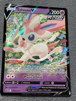 Sylveon V SWSH202 Full Art Black Star Promo Pokemon Card Sword Shield - Image 2