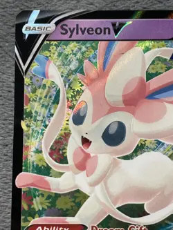 Sylveon V SWSH202 Full Art Black Star Promo Pokemon Card Sword Shield - Image 3