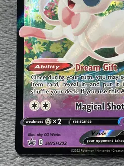 Sylveon V SWSH202 Full Art Black Star Promo Pokemon Card Sword Shield - Image 5