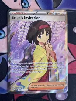 Erika's Invitation 196/165 Sv: Scarlet & Violet 151 Trainer Pokemon Card Nm - Image 1