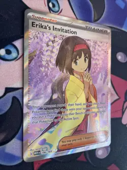 Erika's Invitation 196/165 Sv: Scarlet & Violet 151 Trainer Pokemon Card Nm - Image 2