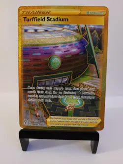 Pokemon TCG Turffield Stadium Gold Secret Rare Card 234/203 Evolving Skies - Image 1