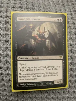Bloodgift Demon #89 Innistrad (ISD) Magic Card in Protective Sleeve VTG MTG R - Image 1