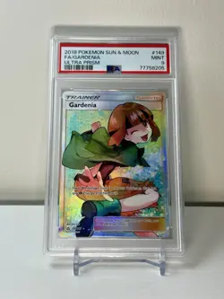 PSA 9 GARDENIA 149/156 ULTRA PRISM SUN & MOON FULL ART HOLO RARE 2018 POKEMON - Image 3