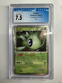 Pokemon 2010 Celebi Prime Holo 92/102 Triumphant CGC 7.5 - Image 1
