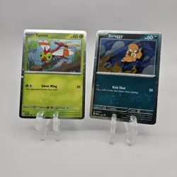 Pokemon TCG Yanma 185 Sv Scraggy 186 Sv Scarlet & Violet Promo Holo Set Of Two - Image 2
