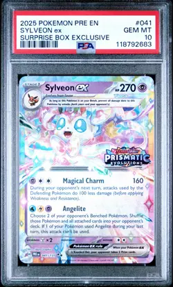 2025 POKEMON PRE EN-PRISMATIC EVOLUTIONS #041 SYLVEON EX PSA 10 - Image 1