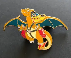 Special Delivery Charizard Pikachu Pokemon Pin Badge Metal 2019 Centre Center - Image 1