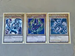 Blue-Eyes White Dragon + Dark Magician + Red-Eyes | Premium Gold Rares | YuGiOh! - Image 1