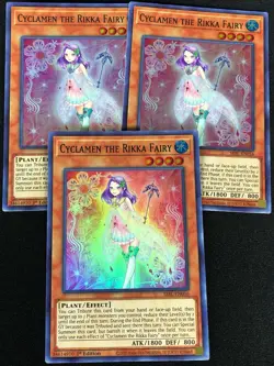 YUGIOH CYCALMEN THE RIKKA FAIRY SESL-EN016 1ST SUPER X3 (NM) - Image 1