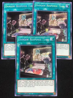 YUGIOH DANGER! RESPONSE TEAM MP19-EN221 1ST SECRET X3 NM - Image 1