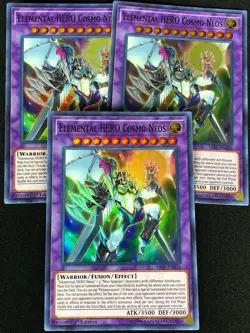 YUGIOH ELEMENTAL HERO COSMIC NEOS SAST-EN036 1ST SUPER X3 (NM) - Image 1