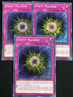 YUGIOH EMPTY MACHINE BLRR-EN027 1ST SECRET X3 NM - Image 1