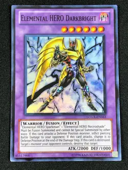 YUGIOH ELEMENTAL HERO DARKBRIGHT LCGX-EN063 SUPER (NM) - Image 1
