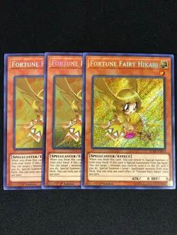YUGIOH FORTUNE FAIRY HIKARI BLHR-EN014 1ST SECRET X3 - Image 1