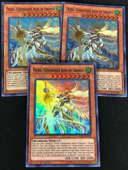 YUGIOH FRODI, GENERAIDER BOSS OF SWORDS MYFI-EN028 1ST SUPER X3 (NM) - Image 1