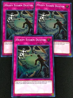 YUGIOH HEAVY STORM DUSTER COTD-EN076 1ST SUPER X3 (NM) - Image 1
