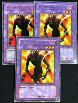 YUGIOH FLAME GHOST LOB-029 RARE X3 (NM) - Image 1