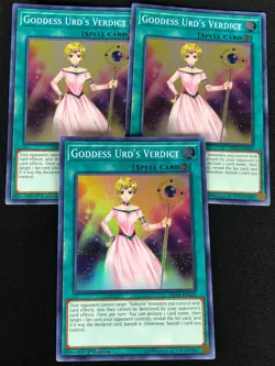 YUGIOH GODDESS URD'S VERDICT SHVA-EN010 1ST SUPER X3 (NM) - Image 1