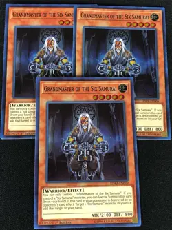 YUGIOH GRANDMASTER OF THE SIX SAMURAI SPWA-EN009 1ST SUPER X3 (NM) - Image 1