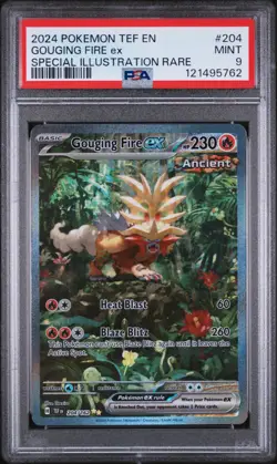 PSA 9 Gouging Fire EX 204/162 Temporal Forces SIR Holo Pokemon Card - Mint - Image 1