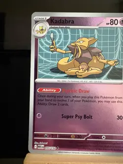 KADABRA - 55/132 Mega Evolution Set NM - Reverse Holo Uncommon Pokemon TCG Card - Image 2