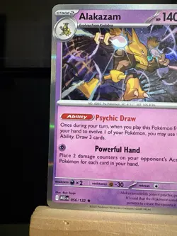 ALAKAZAM - 56/132 Mega Evolution Set NM - Holo Rare - Pokemon TCG Card - Image 2
