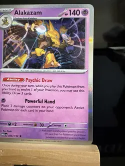 ALAKAZAM - 56/132 Mega Evolution Set NM - Holo Rare - Pokemon TCG Card - Image 3