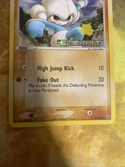 MEDITITE Reverse Holo 55/106 EX Emerald STAMPED Pokemon Card 2005 - Image 3