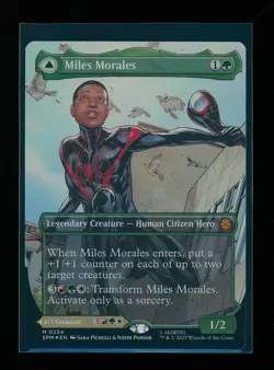 MTG Borderless FOIL MTG Marvel's Spider-Man MILES MORALES ULTIMATE SPIDER-MAN - Image 1