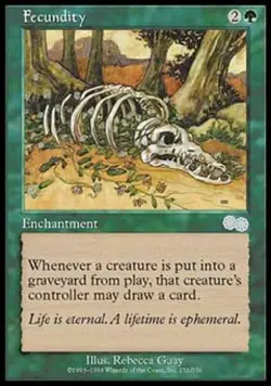 Fecundity - Medium Play MTG Urza's Saga - Image 1