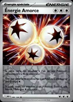 Carte Pokemon Energie Amorce 086/086 REVERSE EV10.5 WHT Flamme Blanche NEUVE - Image 1