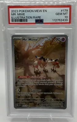 Mr. Mime 2023 Pokemon Illustration Rare PSA 10 GEM MINT Mew Set #179 - Image 1