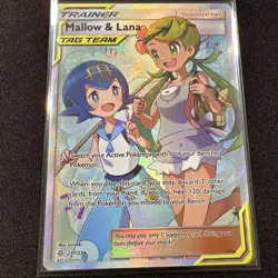 Pokemon Card Mallow & Lana Cosmic Eclipse Full Art Trainer Ultra Rare 231/236 - Image 1