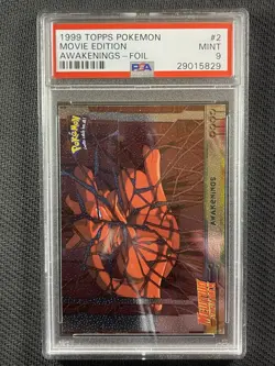 Pokemon Cards PSA 9 Mint Awakenings Mewtwo Strikes Back Foil Topps Movie #2 - Image 1
