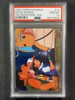 Pokemon Cards PSA 10 Gem Mt Mewtwo Strikes Back The Invitation Foil Topps #13 - Image 1