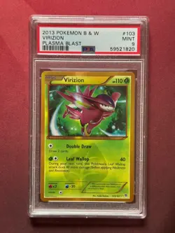 VIRIZION 103/101 Plasma Blast PSA 9 MINT SHINY / SHINING holo Pokemon TCG card - Image 1