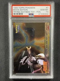 Pokemon Cards PSA 10 Mewtwo Strikes Back Trying Out The New Toy Foil Topps #7 - Image 1