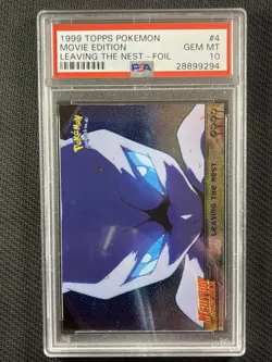 Pokemon Cards PSA 10 Mewtwo Strikes Back Leaving The Nest Foil 1999 Topps #4 - Image 1