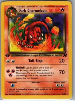 Dark Charmeleon 32/82 1st Edition Team Rocket - Pokemon Card - LP - Image 1