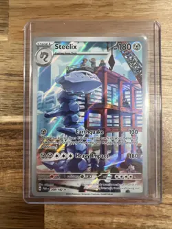 Pokemon TCG Steelix Paradox Rift Holo Card 208/182 Illustration Rare, Near Mint - Image 1