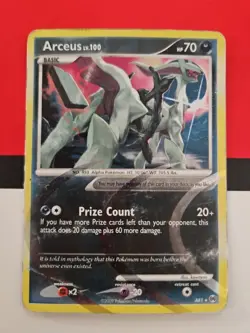 Arceus AR1 LV. 100 Arceus Pokemon Card Holo Rare Heavely Played HP 2009! - Image 1