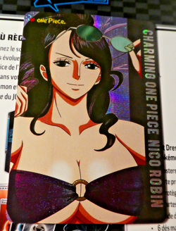 One Piece Waifu Anime Bt0 Card Prism Holo Pixel Carte 9 Nico Robin Mint - Image 1