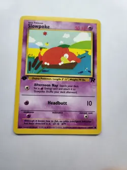 Slowpoke 67/82 - 1st Edition Team Rocket Vintage Pokemon Card - NM - Image 1