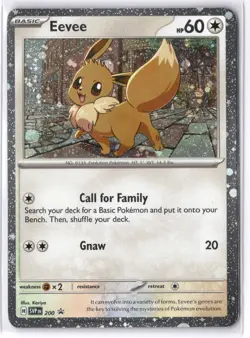 Eevee - SVP 200 Rivals Cosmos Holo Black Star Promo Card LP/NM - Image 1
