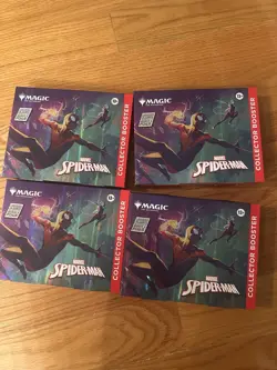 Magic The Gathering Marvel’s Spider-Man Collector Booster Omega 4x Boxes - Image 1