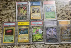 Graded Pokemon Card Lot, Psa, Tga, Vileplume Deoxys, shaymin, Arceus, - Image 1