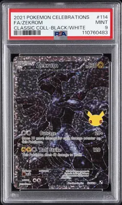 2021 POKEMON CELEBRATIONS CLASSIC COLL #114 FULL ART/ZEKROM PSA 9 - Image 1