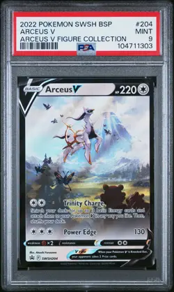 2022 POKEMON SWSH BLACK STAR PROMO ARCEUS V FIGURE COLL #204 ARCEUS V PSA 9 - Image 1